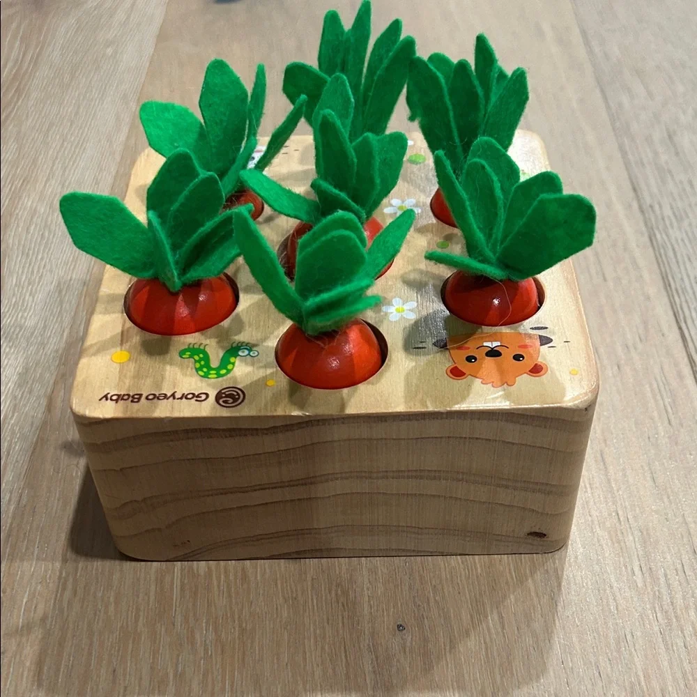 Goryeo Baby Wooden Carrot Harvest Montessori Toy